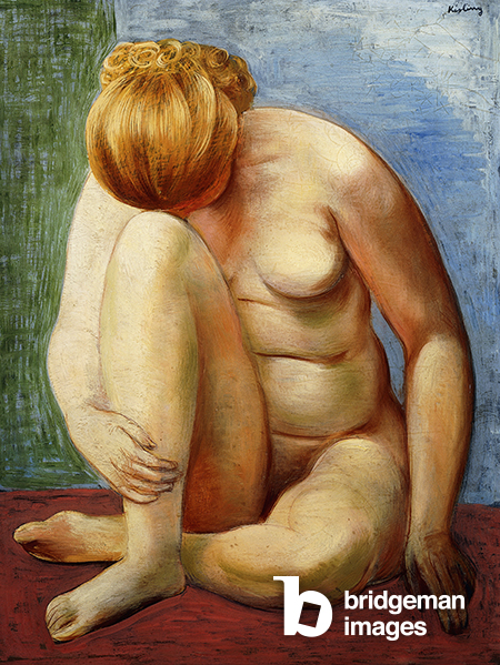 Nackte Frau sitzend, Werk von Moise Kisling