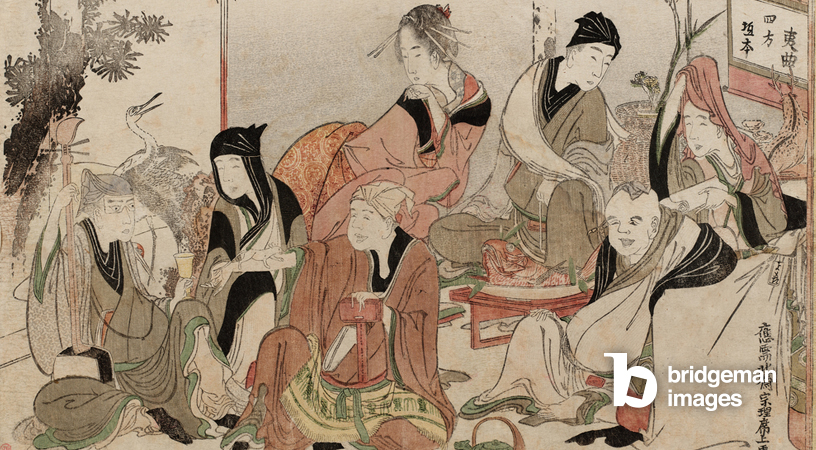 Scharaden der sieben Glücksgötter von Hokusai Katsushika