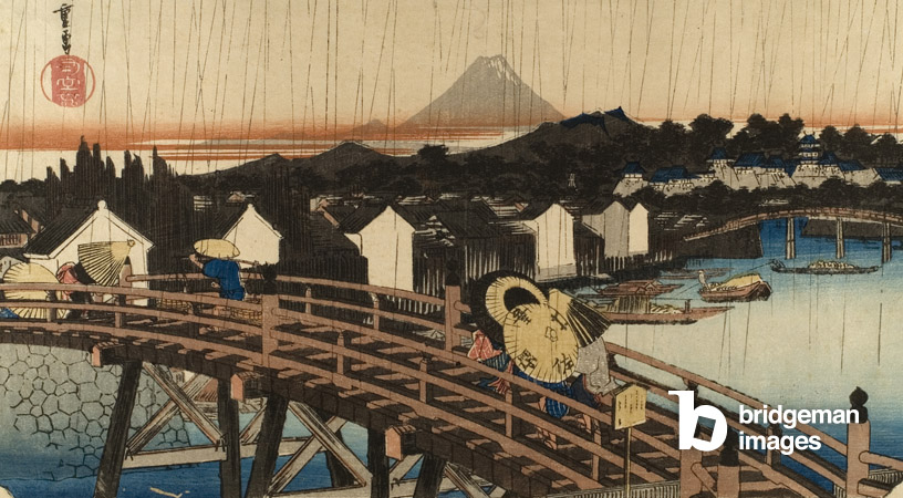 Regenschauer an der Nihonbashi-Brücke, 19. Jahrhundert von Utagawa Hiroshige