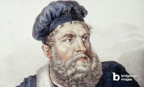 Marco Polo, Gravur des venezianischen Reisenden und Entdeckers