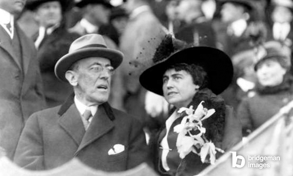 Foto von Präsident Woodrow Wilson und First Lady Edith Wilson, ca. 1915