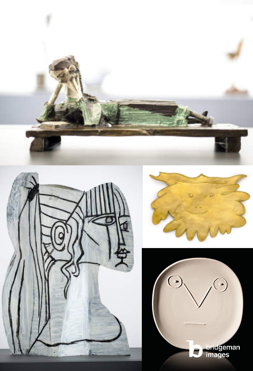 Montage von von Pablo Picassos Objekten und Skulpturen