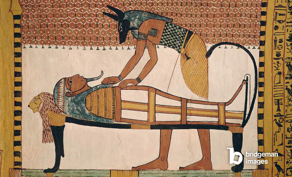 Altes Ägypten Bilder - Anubis besucht Mumie Sennedjem, aus dem Grab von Sennedjem