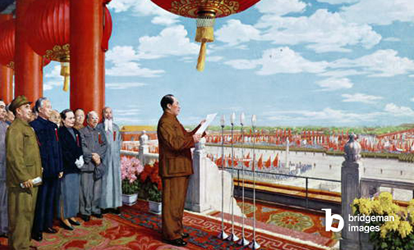 Mao Tse Tung verkündet die Gründung der Volksrepublik China am 1. Oktober 1949