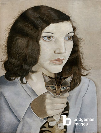 Girl with a Kitten von Lucian Freud
