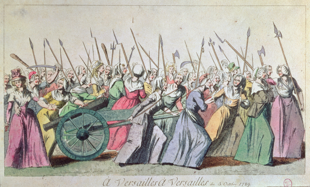 Marsch der Frauen auf Versailles, Paris, 5. Oktober 1789 (Stich) (18. Jahrhundert) 