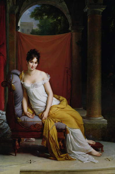 Porträt von Madame Recamier (1777-1849) (Öl auf Leinwand) Baron Francois Pascal Simon Gerard, (1770-1837) / Musée de la Ville de Paris, Musée Carnavalet, Paris