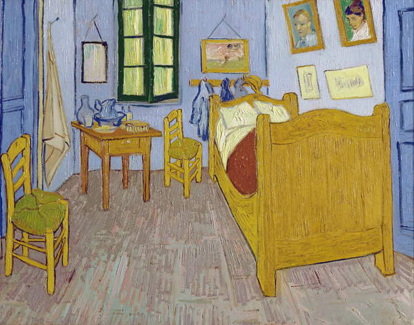 Vincents Schlafzimmer in Arles, 1889 (Öl auf Leinwand) Vincent van Gogh