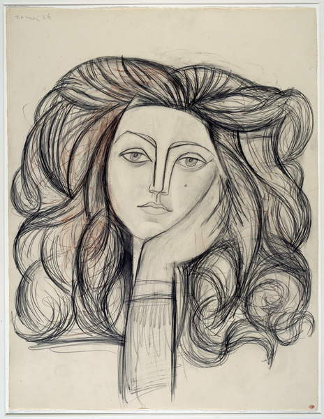 Porträt von Francoise. Zeichnung von Pablo Picasso
