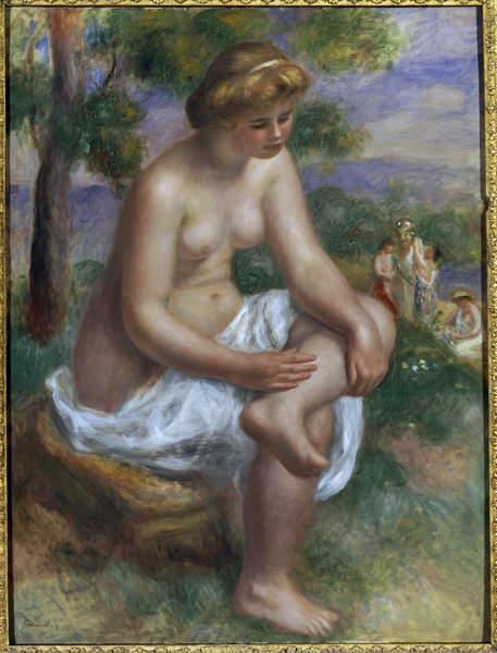 Eurydike, Sitzende Badende von Pierre Auguste Renoir, aufbewahrt im Musee Picasso