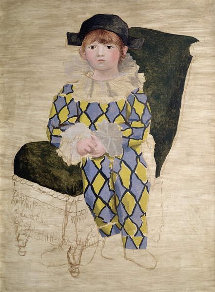 Paul als Harlekin, 1924 (Öl auf Leinwand), Picasso, Pablo