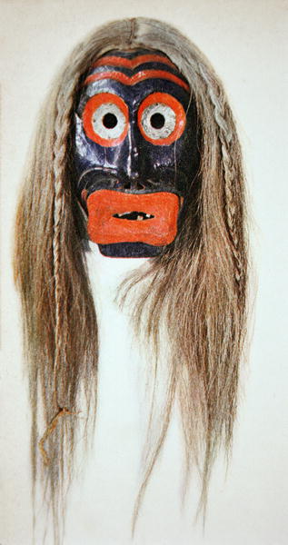 PNP 245695 Iroquois Mask (wood & hair) 
