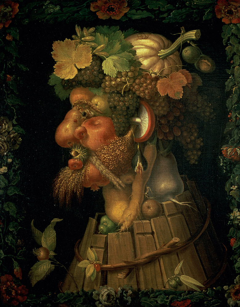 Autumn, Giuseppe Arcimboldo (1527-93) / Louvre, Paris, France / Giraudon / Bridgeman Images