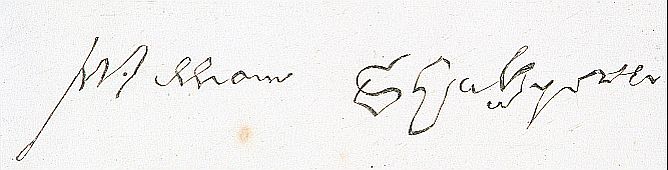 KW141822  Signature of William Shakespeare (1564-1616)