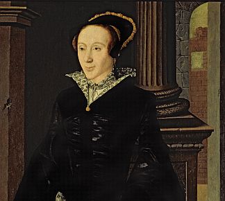 TRS231034 Portrait of a Lady, probably Lady Margaret Douglas, c.1546 (oil on panel) by Scrots, Guillaume (fl.1537-53) (attr. to)