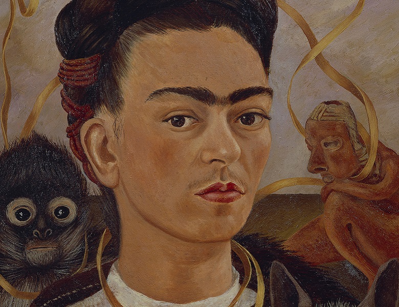 Self portrait, 1945 (oil on canvas), Frida Kahlo, (1907-54) / De Agostini Picture Library