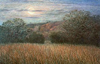 Harvest Moon, Samuel Palmer (1805-81) / Private Collection / Bridgeman Images