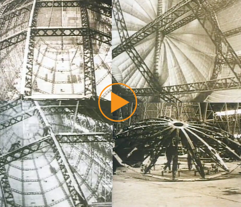 Construction of the R100 airship, 1927 / Buff Film & Video Library / Bridgeman Footage