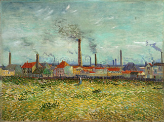 Factories at Clichy, 1887 (oil on canvas) by Vincent van Gogh / Saint Louis Art Museum
