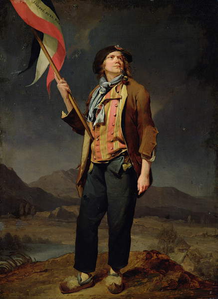 Der Sänger Chenard, gekleidet als Sans-Culotte, 1792 (Öl auf Leinwand) Louis Leopold Boilly (1761-1845) / Musée de la Ville de Paris
