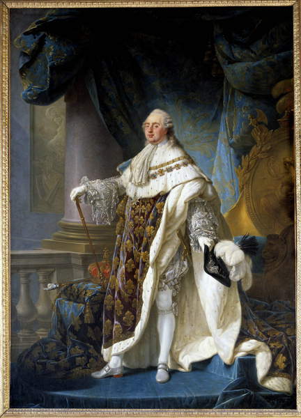 Ritratto del re di Francia Luigi XVI (1754-1793) nella sua veste d'incoronazione di Antoine Francois Callet / Musee et Domaine National de Versailles et de Trianon © Photo Josse / Bridgeman Images 