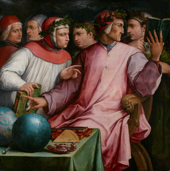 Six Tuscan Poets, 1544 (oil on panel), Vasari, Giorgio (1511-74) / Minneapolis Institute of Arts, MN, USA / The William Hood Dunwoody Fund / Bridgeman Images