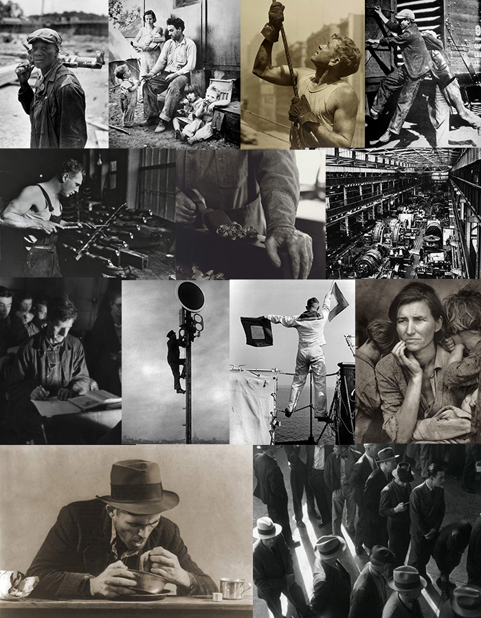 1930 Bilder und Fotografien der Arbeit in den Dreißigern