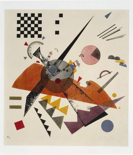 Orange - Composition with Chessboard, 1923 (color lithograph), Kandinsky, Wassily (1866-1944) / Dallas Museum of Art, Texas, USA / gift of the Carl Schurz Memorial Foundation of Philadelphia / Bridgeman Images