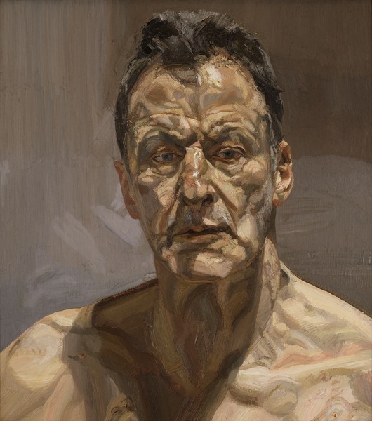 GDK619724: Reflection (Self Portrait), 1985 (oil on canvas), Freud, Lucian (1922-2011)/ Private Collection / © The Lucian Freud Archive / Bridgeman Images